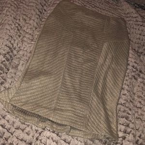 Olive green pencil skirt